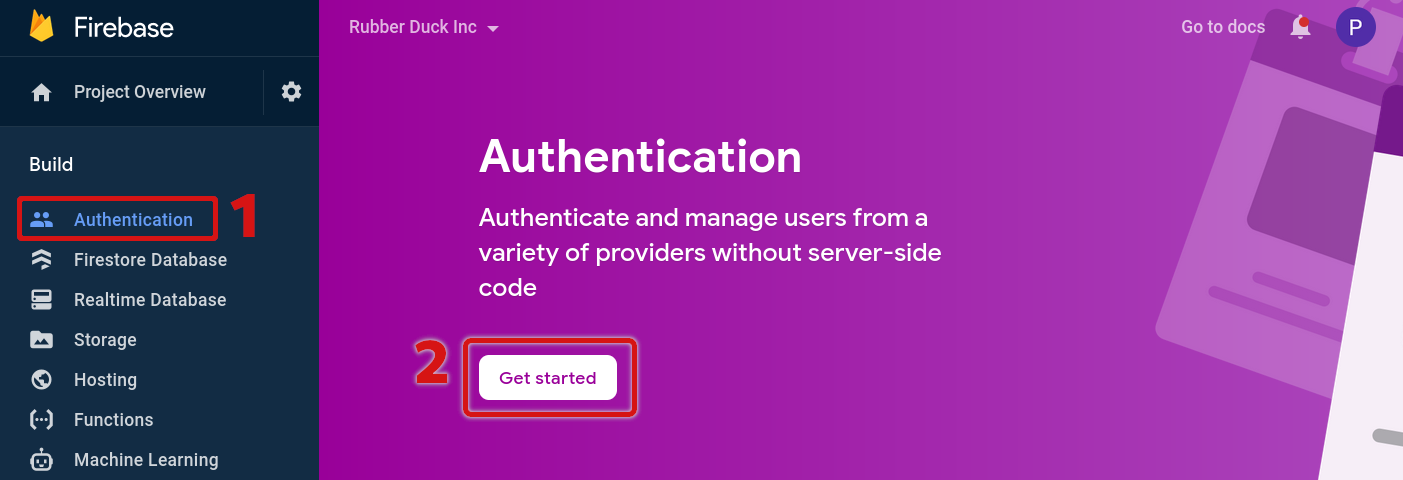 Setting up authentication